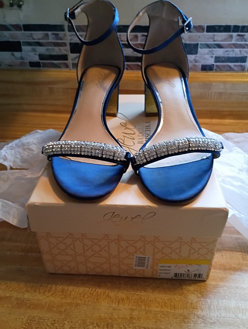 Badgley Mishka" Jewel" Shoes Blue Worn 1x Come w/ Box sz.9